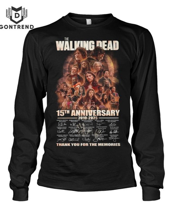 The Walking Dead 15th Anniversary 2010-2025 Thank You For The Memories Signature Unisex T-Shirt