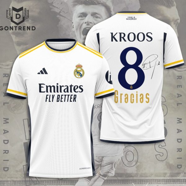 Toni Kroos 8 Real Madrid Signature 3D T-Shirt