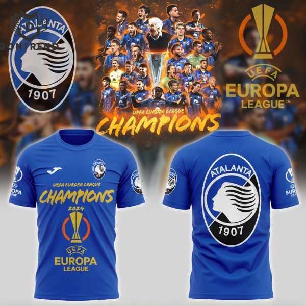 Uefa Europa League Champions Atalanta B.C Special Blue 3D T-Shirt