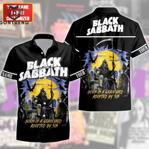 Personalized Black Sabbath Born In A Graveyard Adopted By Sin Hawaiian Shirt