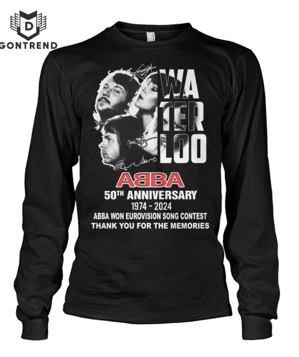 Waterloo ABBA 50th Anniversary 2974-2024 ABBA Won Eurovision Song Contest Thank You For The Memories Unisex T-Shirt