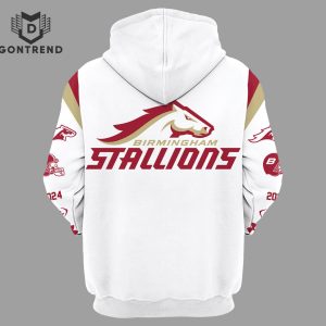 Birmingham Stallions UFL 2024 White Hoodie