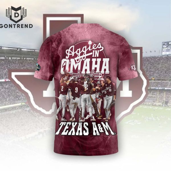 2024 College World Series Texas A&M 3D T-Shirt