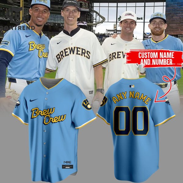 2024 Personalized Milwaukee Brewers Baseball Jersey – Blue