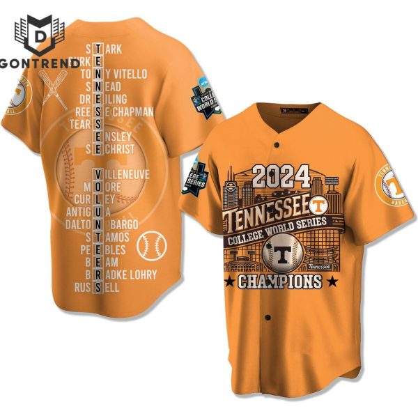 2024 Tennessee Volunteers World Series Champions Baseball Jersey