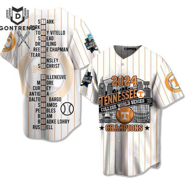 2024 Tennessee Volunteers World Series Champions Baseball Jersey – White