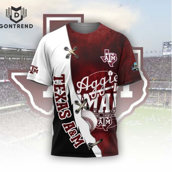 2024 Texas A&M College World Series 3D T-Shirt