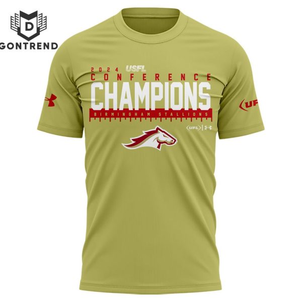 2024 USFL Conference Champions Birmingham Stallions Design 3D T-Shirt