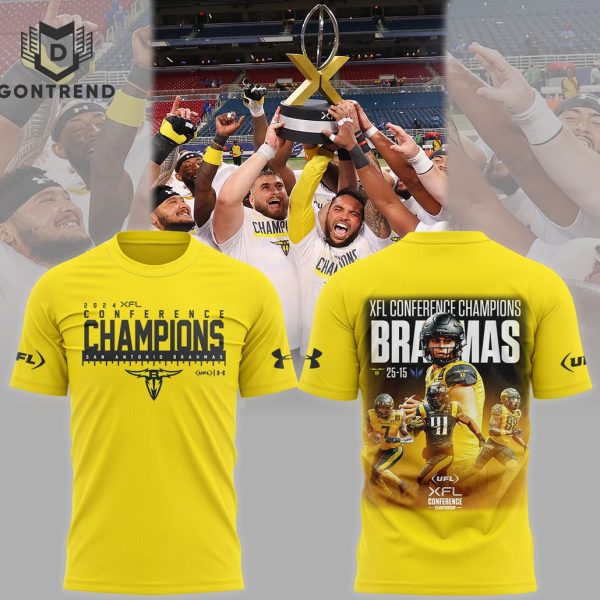 2024 XFL Conference Champions San Antonio Brahmas 3D T-Shirt