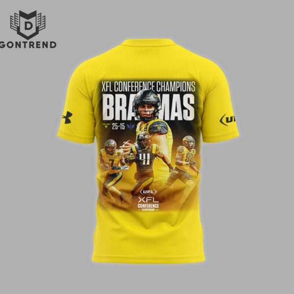 2024 XFL Conference Champions San Antonio Brahmas 3D T-Shirt