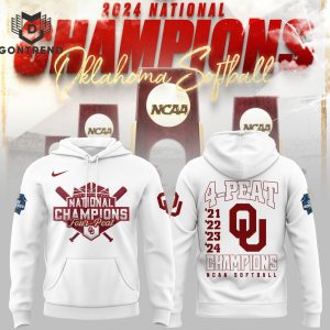 Boomer Sooner 4-Peat National Champion Oklahoma Sooners Hoodie – White