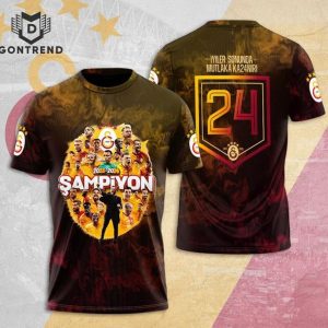 2023-2024 Sampiyon Galatasaray S.K 3D T-Shirt