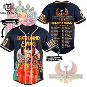 Earth Wind And Fire Heart And Soul Tour 2024 Baseball Jersey