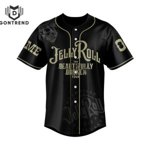 Jelly Roll The Beautifully broken tour 2024 Baseball Jersey