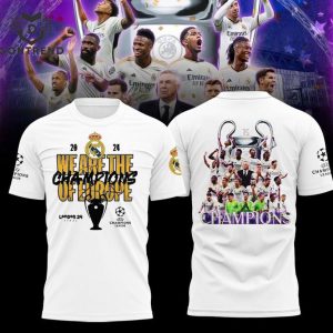 Real Madrid 2024 Champions League We Are The Champions Of Europe 3D T-Shirt