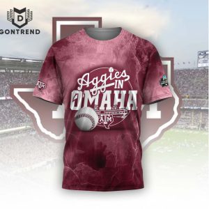 2024 College World Series Texas A&M 3D T-Shirt