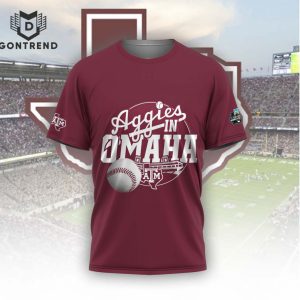 College World Series 2024 Texas A&M 3D T-Shirt