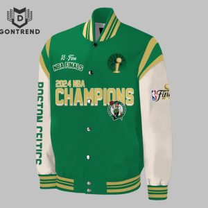 Boston Celtics 2024 World Champions Congratulations 18-time Nba Finals Baseball Jacket