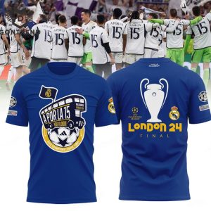 Real Madrid ULC Final 2024 Champions 15 Times Design 3D T-Shirt