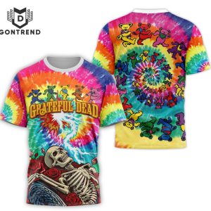 Grateful Dead Flower Design 3D T-Shirt