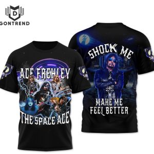 Ace Frehley – The Space Ace – Shock Me Make Me Feel Better Design 3D T-Shirt