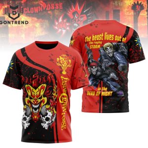 Insane Clown Posse The Beast Lives Out Of The Ragin Strorm In The Dead Of Night Design 3D T-Shirt