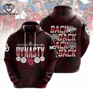 Four Straight National Champs Dynasty Back To Back To Back To Back Oklahoma Sooners Hoodie