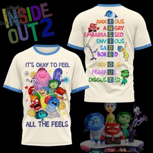 Inside Out 2 – It Okay To Feel All The Feel 3D T-Shirt