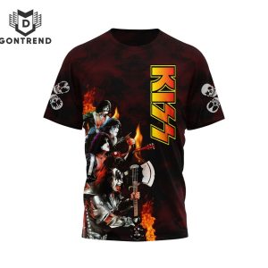 KISS – Burn With Me Heaven S On Fire 3D T-Shirt