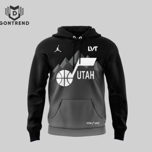 Utah Jazz Basketball Design Hoodie – Black