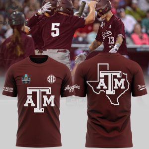 Texas A&M Aggies 2024 Men NCAA 3D T-Shirt