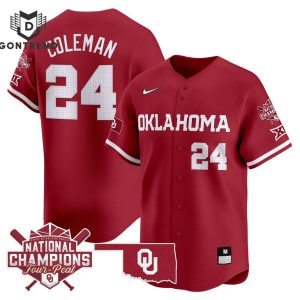 Oklahoma Sooners 2024 NCAA Softball Womens College World Series Champions Baseball Jersey – Red