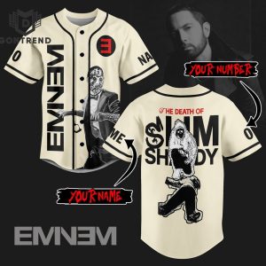 Personalized Eminem The Death Of Slim Shady Baseball Jersey