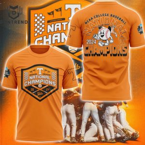 NCAA College Baseball National 2024 Champions Tennessee Volunteers 3D T-Shirt