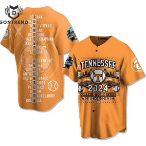 2024 College World Series Champions Tennessee Volunteers Baseball Jersey – White