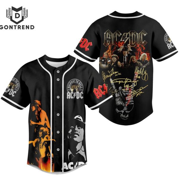 AC DC 1979-2024 Highway To Hell Signature Baseball Jersey