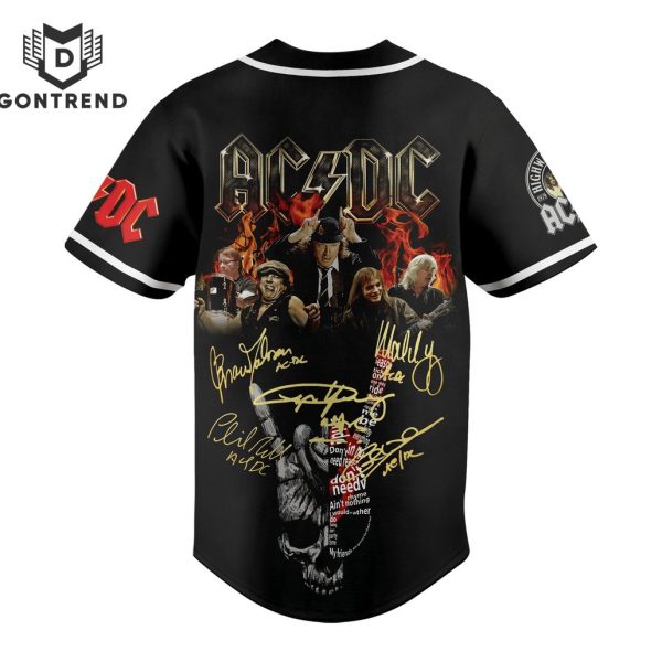 AC DC 1979-2024 Highway To Hell Signature Baseball Jersey