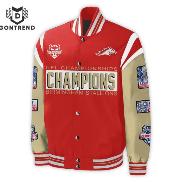 Birmingham Stallions B2b2b Champion Stallions 2024 UFL Baseball Jacket