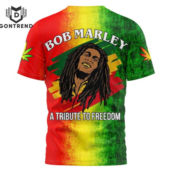 Bob Marley A Tribute To Freedom Design 3D T-Shirt