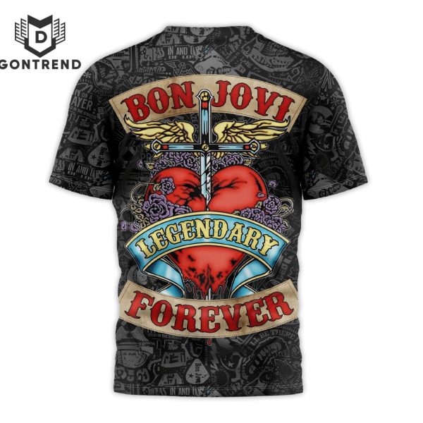 Bon Jovi Legendary Forever Design 3D T-Shirt