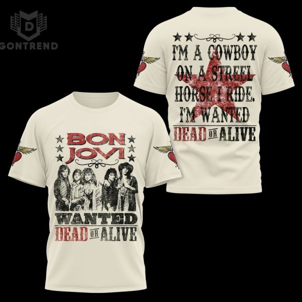 Bon Jovi – Wanted Dead Or Alive Design 3D T-Shirt