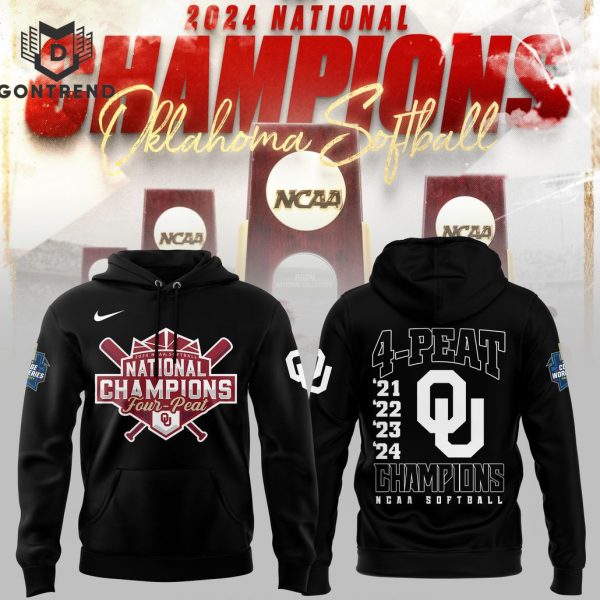 Boomer Sooner 4-Peat National Champion Oklahoma Sooners Hoodie – Black