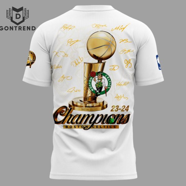 Boston Celtics 18-Time NBA Finals Champions 2024 Signature 3D T-Shirt