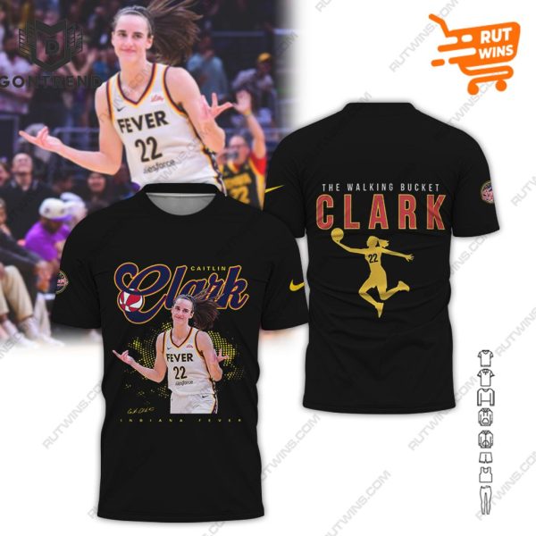 Caitlin Clark Indiana Fever The Walking Bucket 3D T-Shirt