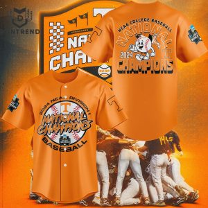 2024 NCAA College Baseball National Champions Tennessee Volunteer Baseball Jersey – Orange