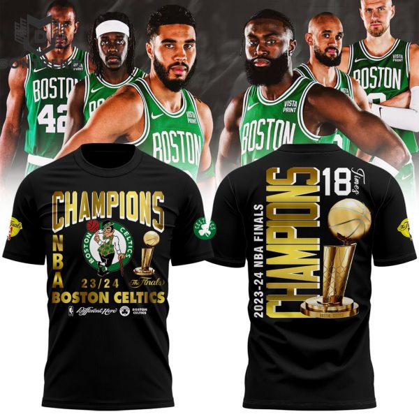 Champions NBA Boston Celtics 18 Times Different Here 3D T-Shirt