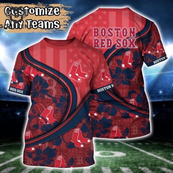 Customized MLB Boston Red Sox Design 3D T-Shirt