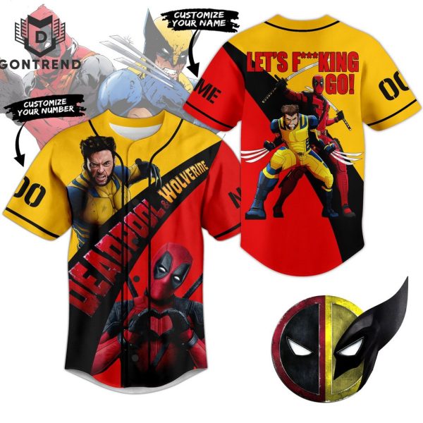 Deadpool & Wolverine Personalized Let Go Baseball Jersey