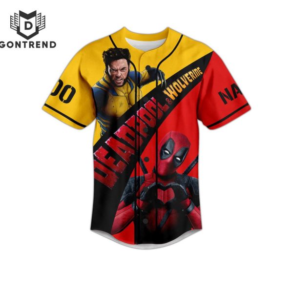 Deadpool & Wolverine Personalized Let Go Baseball Jersey