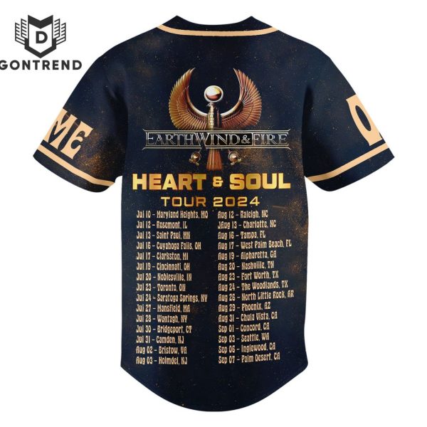 Earth Wind And Fire Heart And Soul Tour 2024 Baseball Jersey